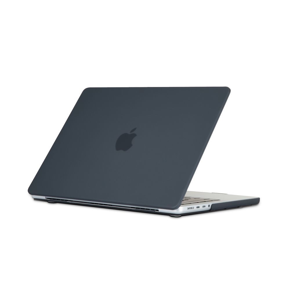 Levně Matný transparentní kryt pro Macbook Pro 15.4'' (A1707/A1990) černý