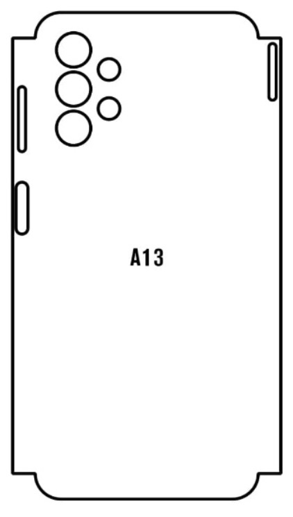 Hydrogel - zadní ochranná fólie - Samsung Galaxy A13, typ výřezu 3
