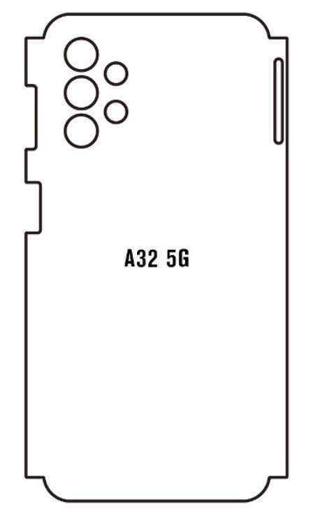 Hydrogel - ochranná fólie - Samsung Galaxy A32 5G, typ výřezu 3