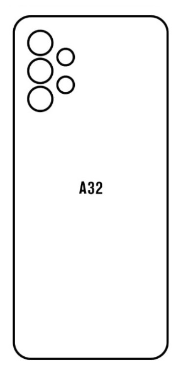 Hydrogel - zadní ochranná fólie - Samsung Galaxy A32 4G, typ výřezu 4