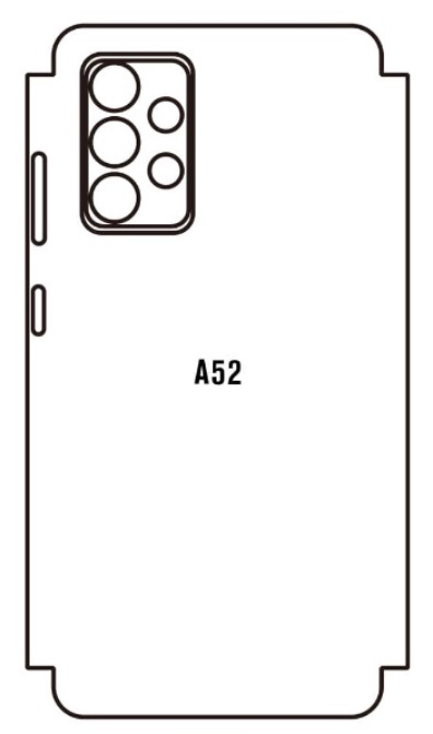 Hydrogel - zadní ochranná fólie - Samsung Galaxy A52 5G, typ výřezu 3