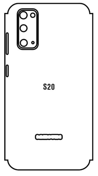 Hydrogel - zadní ochranná fólie - Samsung Galaxy S20, typ výřezu 4