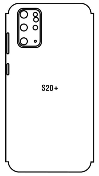 Hydrogel - zadní ochranná fólie - Samsung Galaxy S20+, typ výřezu 2
