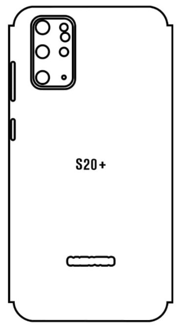 Hydrogel - zadní ochranná fólie - Samsung Galaxy S20+, typ výřezu 3