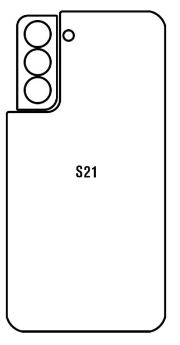Hydrogel - zadní ochranná fólie - Samsung Galaxy S21 5G, typ výřezu 2