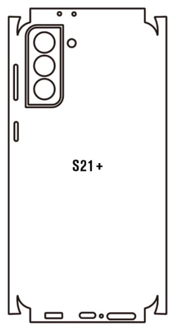 Hydrogel - zadní ochranná fólie - Samsung Galaxy S21+ 5G, typ výřezu 2
