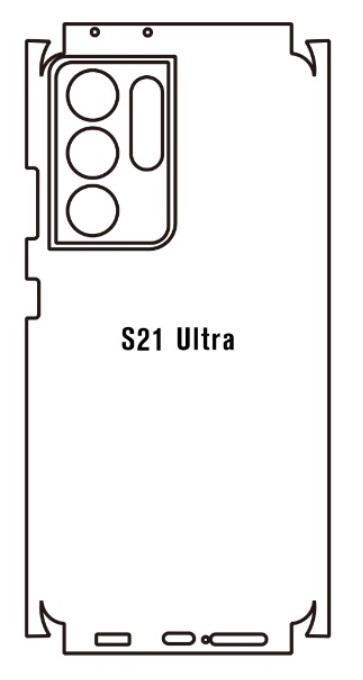 Hydrogel - zadní ochranná fólie - Samsung Galaxy S21 Ultra 5G - typ výřezu 4