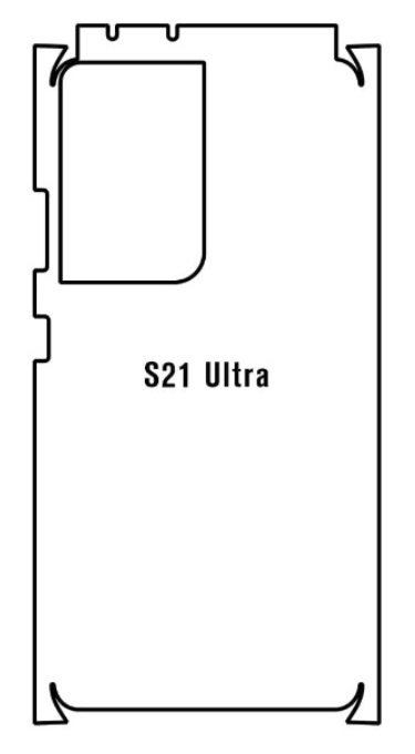 Hydrogel - zadní ochranná fólie - Samsung Galaxy S21 Ultra 5G - typ výřezu 5