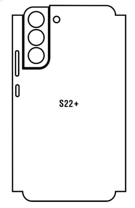 Hydrogel - zadní ochranná fólie - Samsung Galaxy S22 Plus - typ výřezu 2