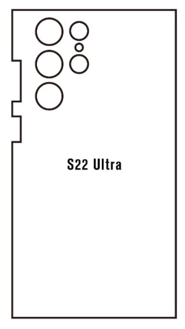 Hydrogel - zadní ochranná fólie - Samsung Galaxy S22 Ultra, typ výřezu 3