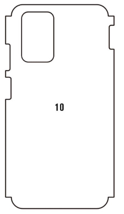 Hydrogel - zadní ochranná fólie - Xiaomi Redmi 10, typ výřezu 2