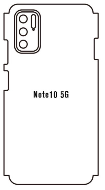 Hydrogel - zadní ochranná fólie - Xiaomi Redmi Note 10 5G, typ výřezu 3