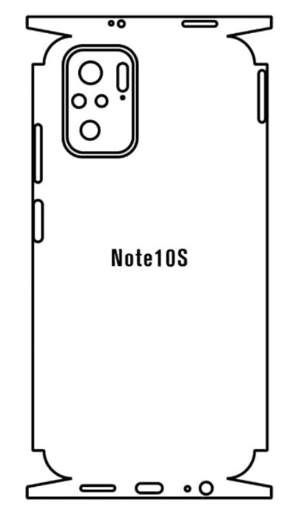 Hydrogel - zadní ochranná fólie - Xiaomi Redmi Note 10S, typ výřezu 2