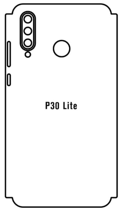 Hydrogel - zadní ochranná fólie - Huawei P30 lite, typ výřezu 3