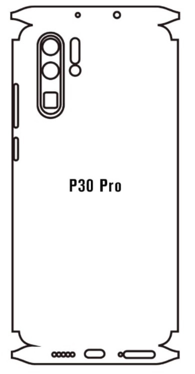 Hydrogel - zadní ochranná fólie - Huawei P30 Pro, typ výřezu 3