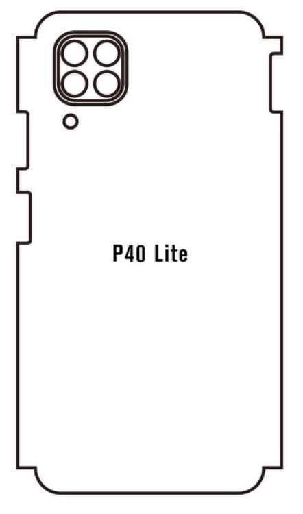 Hydrogel - zadní ochranná fólie - Huawei P40 Lite, typ výřezu 2