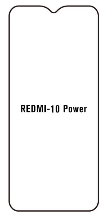 Hydrogel - ochranná fólie - Xiaomi Redmi 10 Power, typ výřezu 2