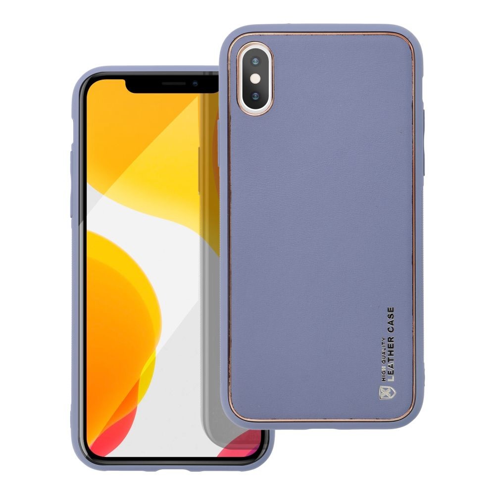 Forcell LEATHER Case  iPhone X modrý