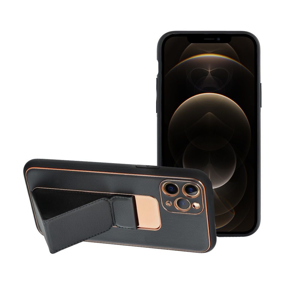 Forcell LEATHER Case Kickstand  iPhone 11 Pro černý