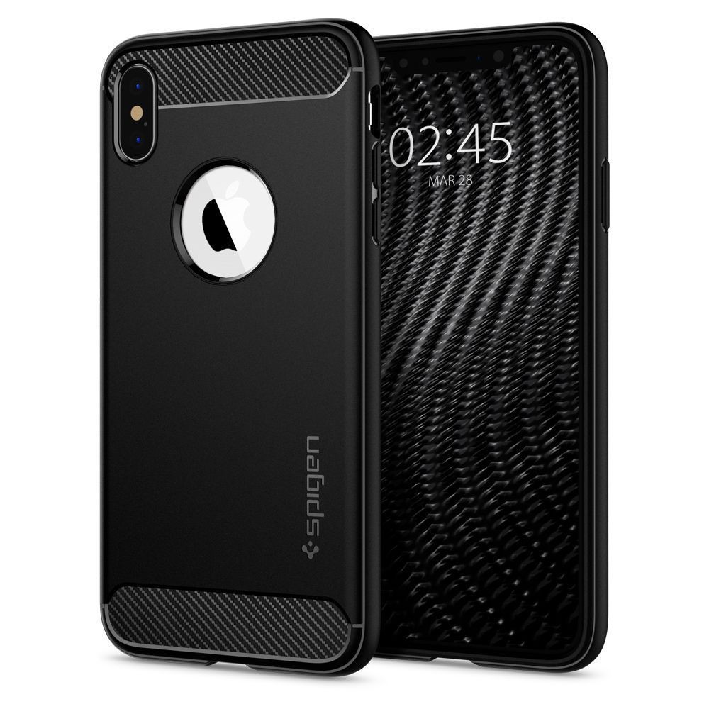 KRYT SPIGEN RUGGED ARMOR iPhone X/XS MATTE BLACK