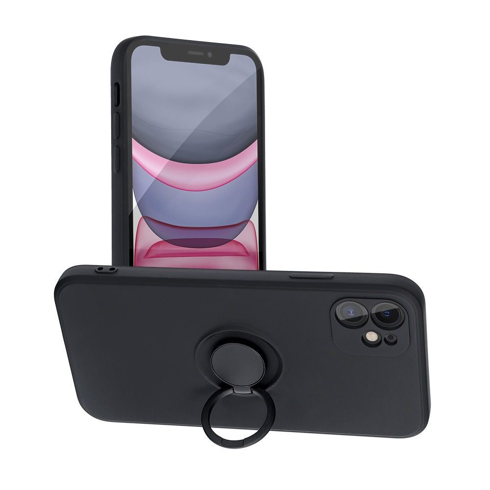 Forcell SILICONE RING Case  iPhone 11 černý