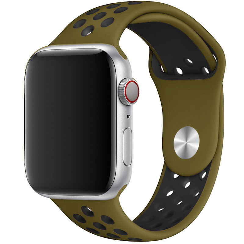 Řemínek pro Apple Watch (38/40/41mm) Sport, olive-flak (velikost S)