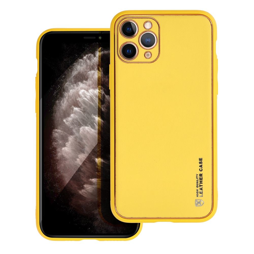 Forcell LEATHER Case  iPhone 11 Pro žlutý