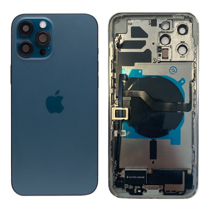Apple iPhone 12 Pro - Zadní housing s předinstalovanými díly (modrý)