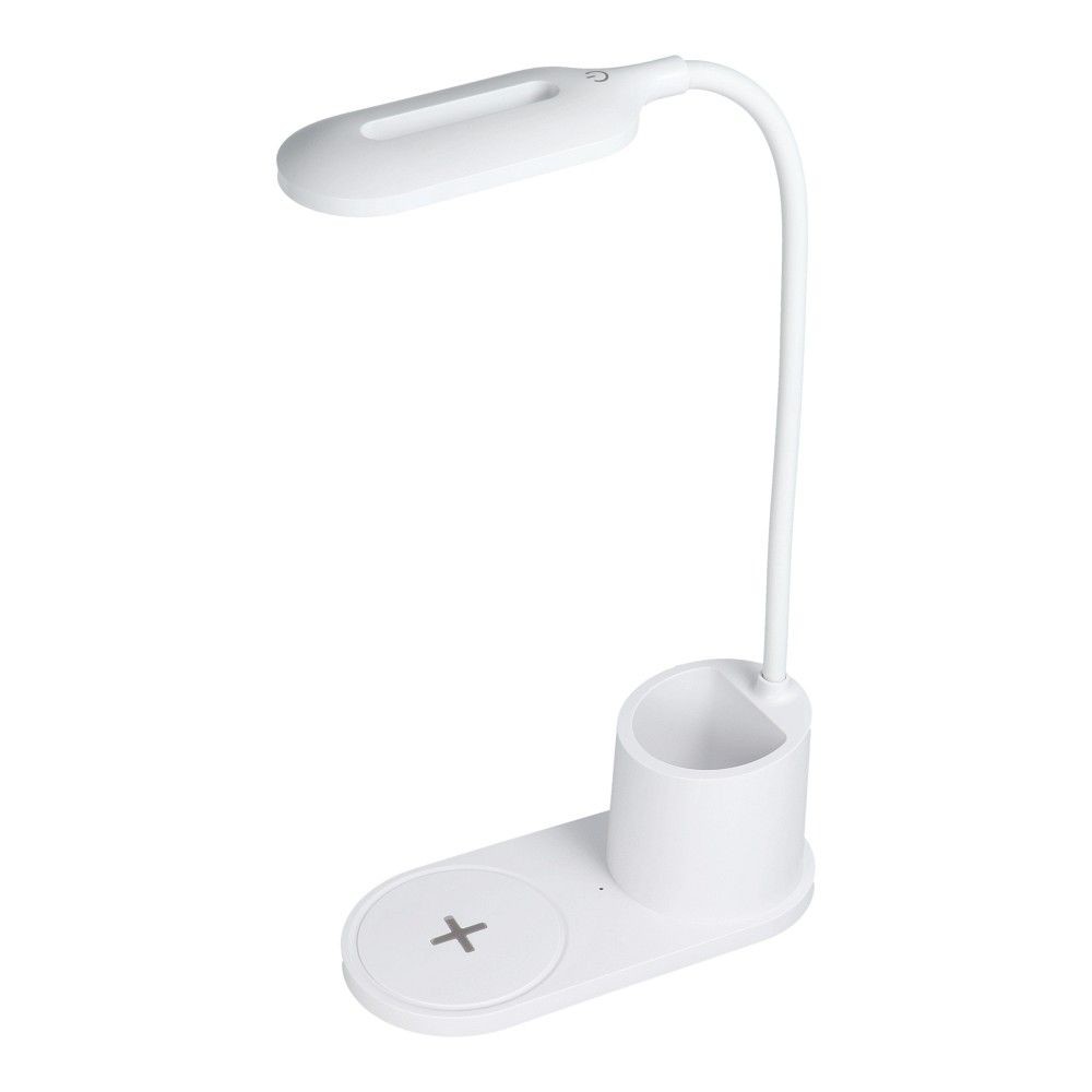 Led stolní lampa s bezdrátovou nabíječkou 10W HT-513 (bílá)