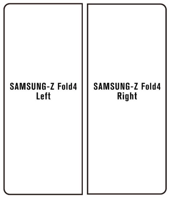 Hydrogel - vnitřní ochranná fólie - Samsung Galaxy Z Fold 4 (rozdělená pravá a levá)