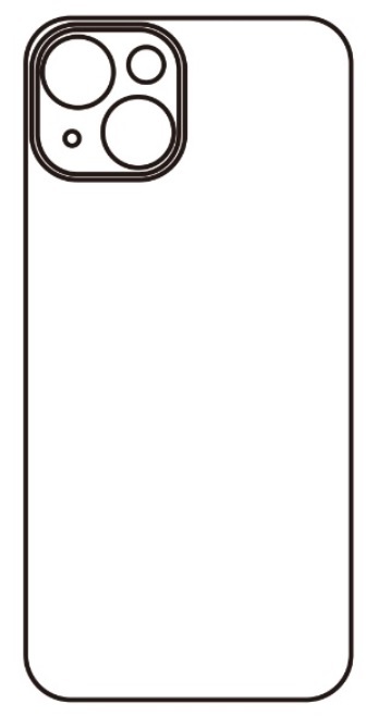 Hydrogel - matná zadní ochranná fólie - iPhone 14, typ výřezu 4