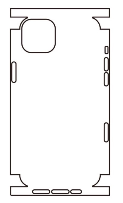 Hydrogel - matná zadní ochranná fólie - iPhone 14 Plus, typ výřezu 6