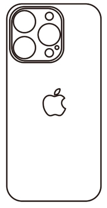 Hydrogel - zadní ochranná fólie - iPhone 14 Pro, typ výřezu 4