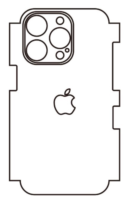 Hydrogel - matná zadní ochranná fólie - iPhone 14 Pro, typ výřezu 8