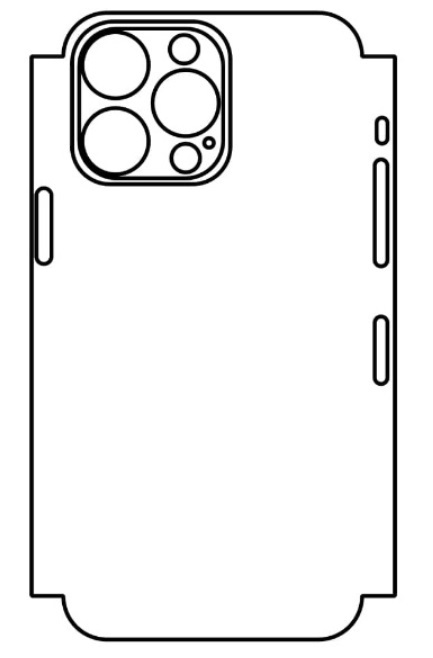 Hydrogel - zadní ochranná fólie - iPhone 14 Pro Max, typ výřezu 5