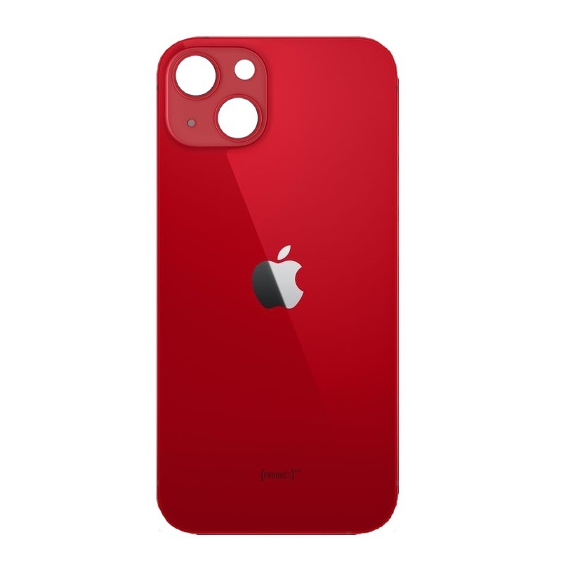 iPhone 14 Plus - Sklo zadního housingu se zvětšeným otvorem na kameru - (PRODUCT)RED™