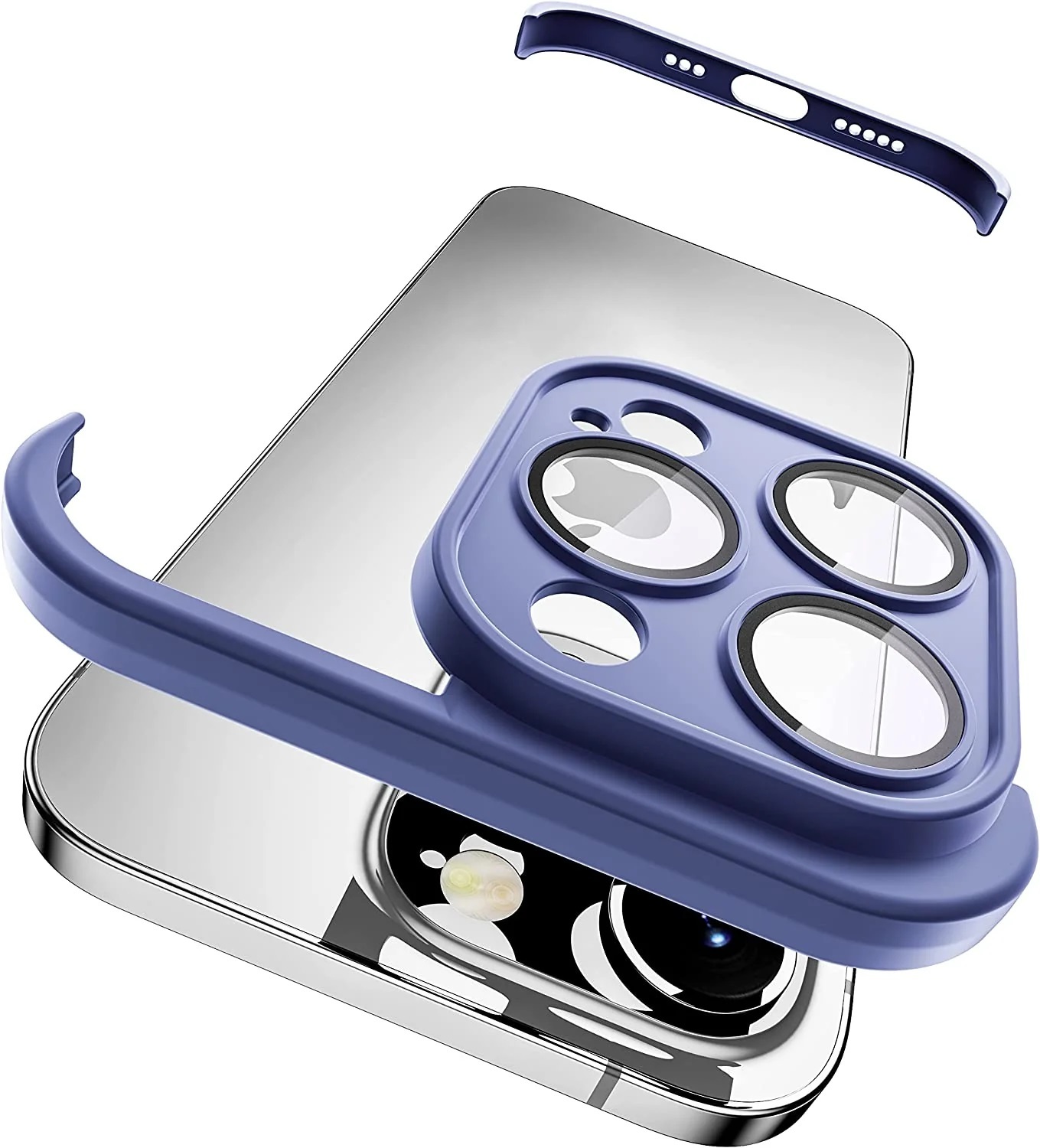 Bumper s ochranou zadní kamery - iPhone 13 Pro Max modrý