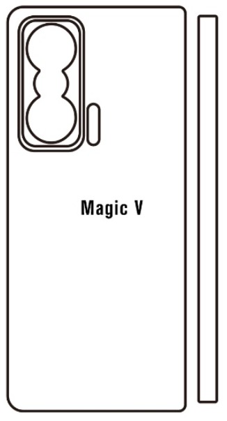 Hydrogel - matná zadní ochranná fólie - Huawei Honor Magic V