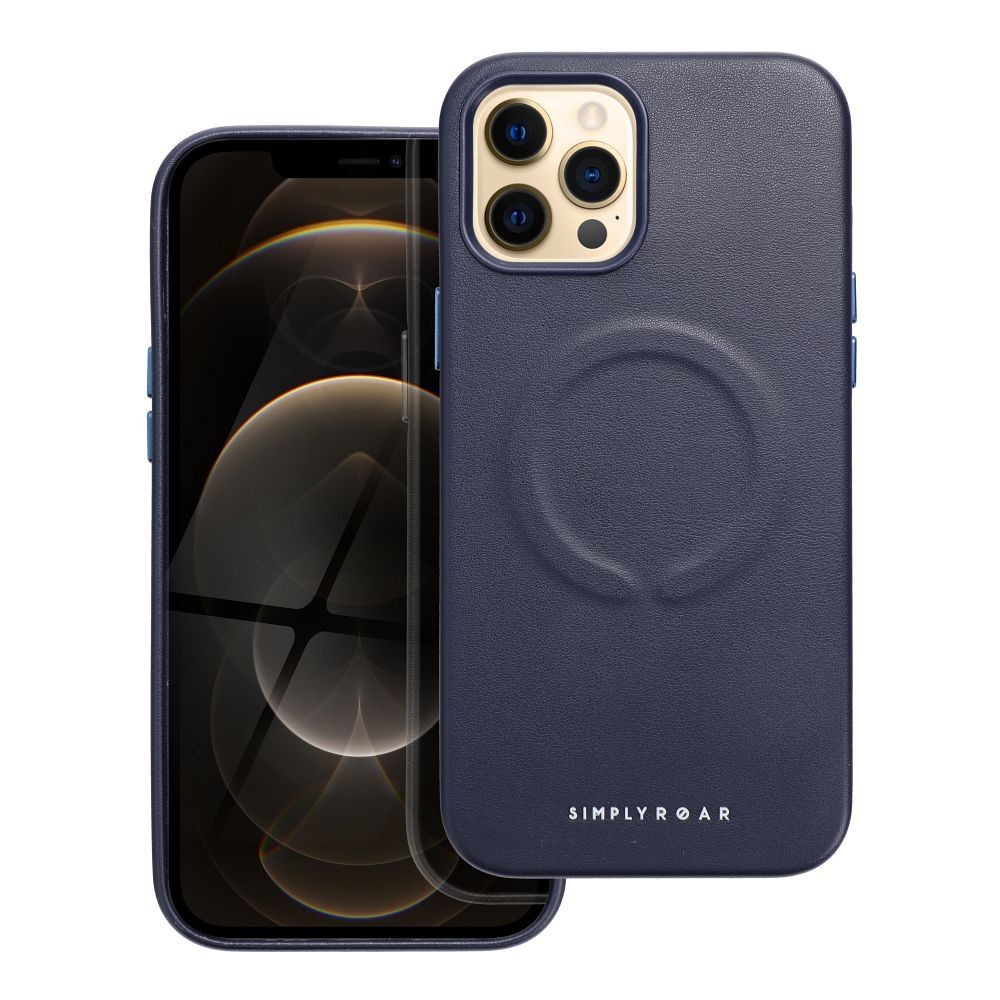 Roar Kožený kryt Mag Case -  iPhone 12 Pro Max  tmavěmodrý