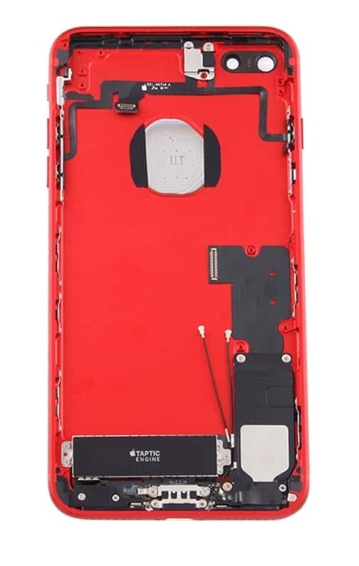 Zadní kryt iPhone 7 Plus červený s malými instalovanými díly