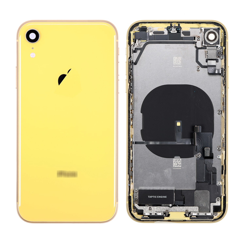 Apple iPhone XR - Zadní Housing - žlutý s malými instalovanými díly