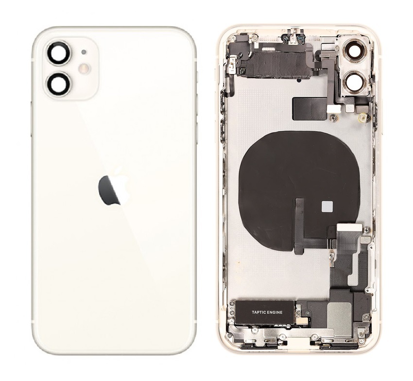 Apple iPhone 11 - Zadní Housing (White)  s předinstalovanými díly