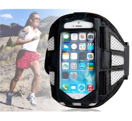 Armband - držák telefonu na ruku iPhone 5 / 5S / 5C / SE grey