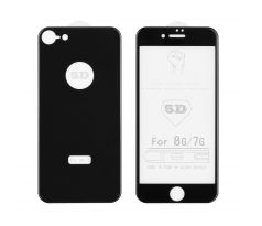 5D přední a zadní ochranné sklo pro Apple iPhone 7 Plus / 8 Plus - černé