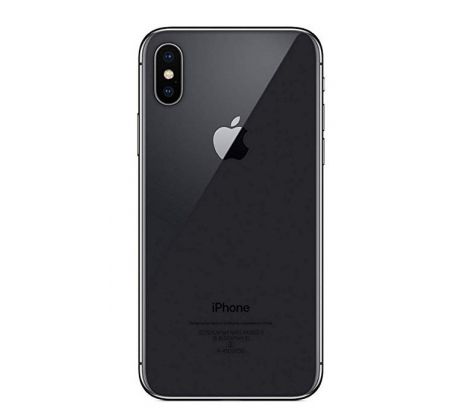 Apple iPhone X - Zadní sklo housingu + sklíčko zadní kamery - černé