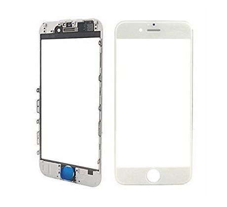  Oleofobní náhradní bílé přední sklo s rámem na iPhone 6