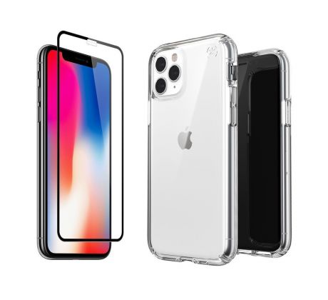 2PACK - 3D ochranné sklo + transparentní kryt pro iPhone 11 Pro