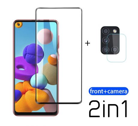 FULL GLUE 3D glass - tvrzené ochranne sklo + sklíčko zadní kamery Samsung Galaxy A21s