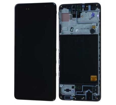 OLED displej pro Samsung Galaxy A51 displej s rámem + dotyková plocha (small size OLED)
