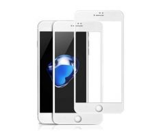 10ks balení - 3D ochranné sklo na celý displej - iPhone 7 Plus/8 Plus - bílé